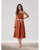 Robe brillante en Lin mélangé Nahla terra