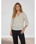Blouse Okinawa beige/bleu