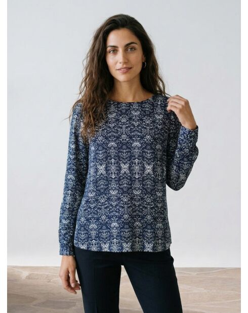 Blusa Leandra azul marino