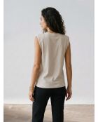 Taza beigefarbenes T-Shirt