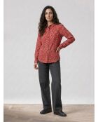 Oversize-Hemd aus Biobaumwollmischung mit rotem Aufdruck