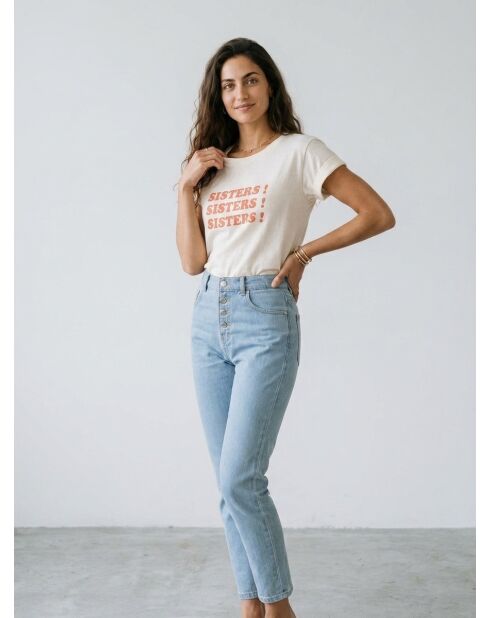 T-Shirt en Coton Bio Sisters blanc