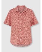 Chemise Fantine motifs Fraises  rouge
