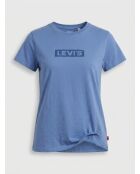 T-Shirt Tonal en Coton bleu