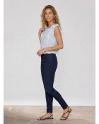 Haden himmelblaues Top mit Palmenmuster