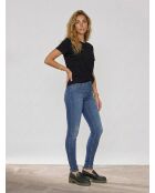 Donkerblauwe Bohemienne Tr Skinny Jeans