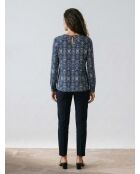 Blusa Leandra blu marino