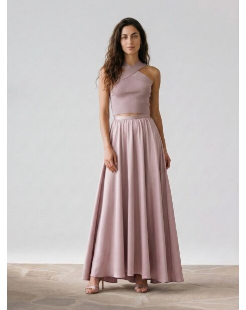 Gonna Parma in satin fluente