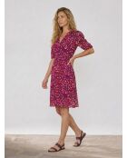 Yana Kleid aus rosa/lila Leopardenvoile