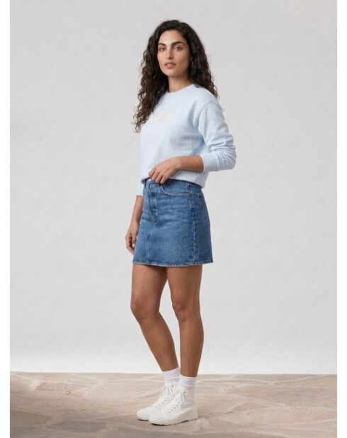 Decon Iconic Dunkelblauer kurzer Jeansrock