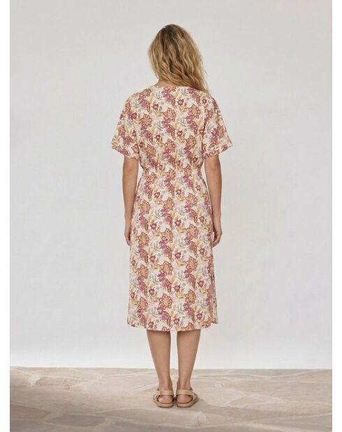 Epolo Kleid bedruckt ecru/mehrfarbig