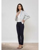 Veste blazer 100% Soie argentée