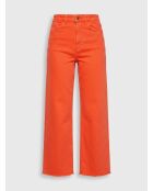 Jeans a tesa rigida arancione brillante anni '80