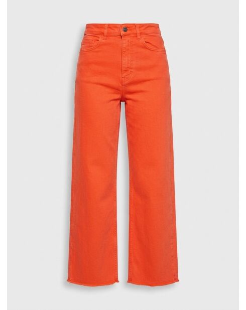 Jean 80's bord franc orange vif