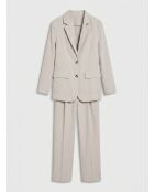 Beiger Blazer Marianne aus einer Leinenmischung