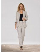 Beiger Blazer Marianne aus einer Leinenmischung
