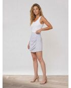 Falda jaspe sky drapeada