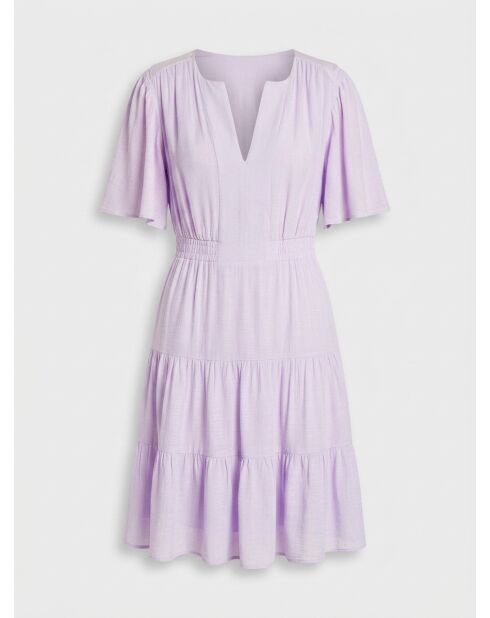 Vestido midi morado claro