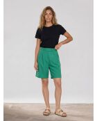 Grüne plissierte Shorts Sylia