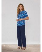 Blaues bedrucktes Top Jiada