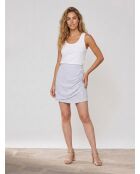 Falda jaspe sky drapeada