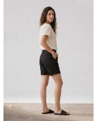 Schwarze Qeep-Shorts