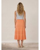 Palice Rippstrickrock aus orangefarbener Wollmischung