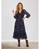 Oclande hilda blauwe jurk