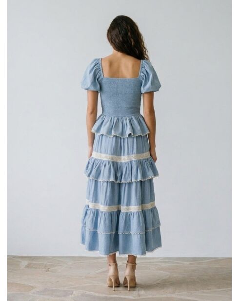Lichtblauwe top van Chambray