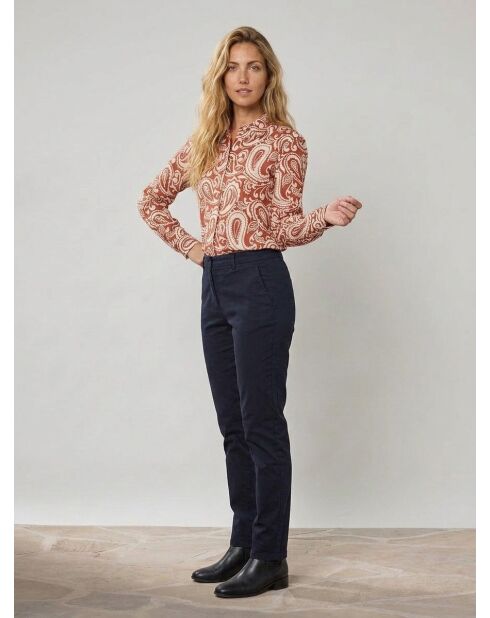 Camisa estampada naranja oscuro Coraz