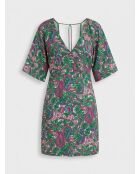 Oliza grün/mehrfarbiges Kleid
