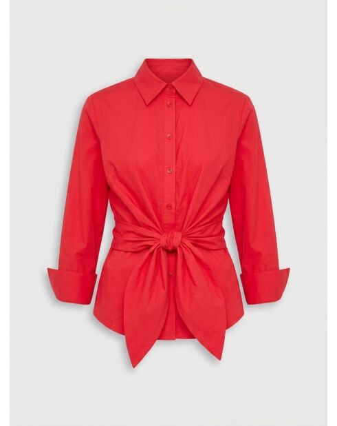 Rote Soka-Bluse