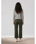 Jean wide-leg Georgia vert forêt