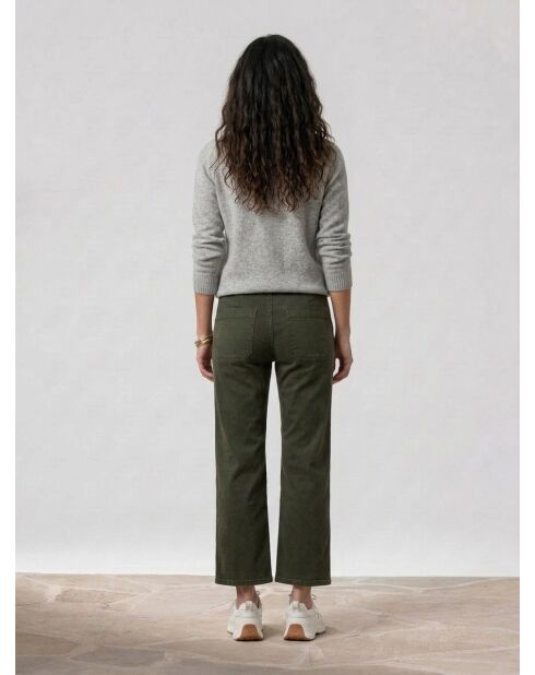 Jean wide-leg Georgia vert forêt