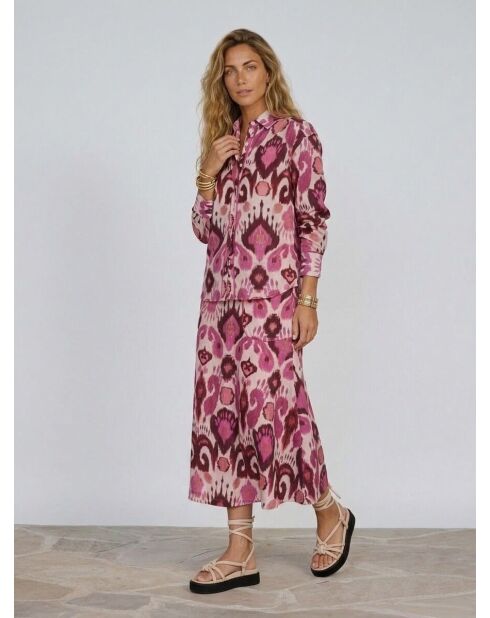 Camisa recta rosa Jaya