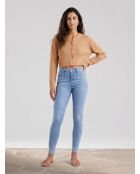 720 Hirise blaue Superskinny-Jeans