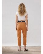 June 7/8-Hose mit tailliertem Schnitt, tabakfarben