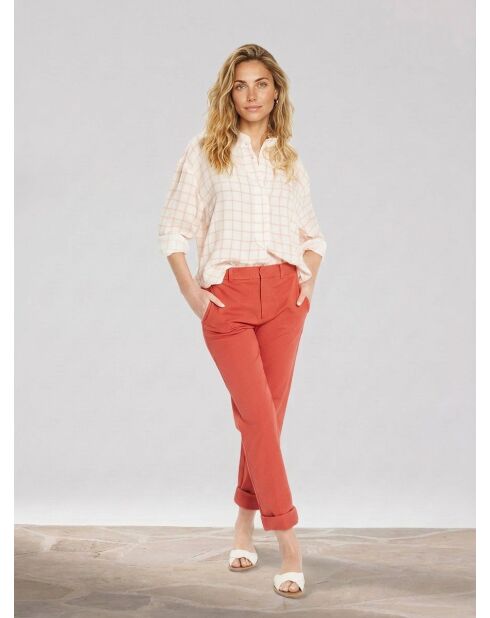 Camicia ampia in tartan multicolore Polly