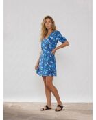 Blaues bedrucktes Kleid Vivienne