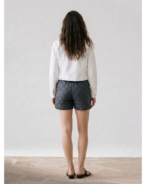 Giacca in jeans crop bianca