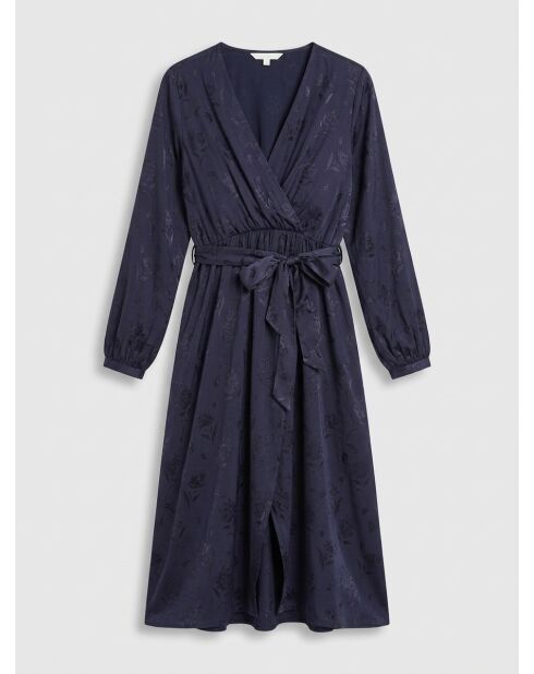 Kleid Dana mit farblich abgestimmten marineblauen Mustern