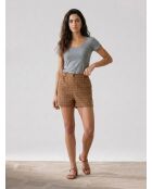 Shorts Elena in misto lana beige