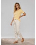 T-Shirt col bateau jaune