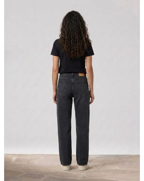 Schwarze Boyfriend-Jeans