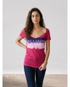 Camiseta delgada con estampado morado