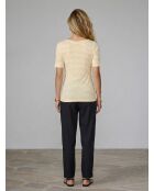 T-Shirt rayé jaune/blanc