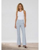 Pantalon en tissu flammé bleu