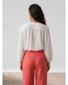 Ecru blouse met print Derry
