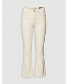 Flare The Kick Cropped Jeans aus Biobaumwollmischung in Ecru