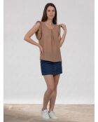 Top fluide marron
